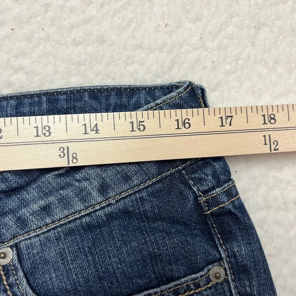 American Eagle Jeans Womens 10 Reg Blue Favorite Boyfriend Mid Rise Flare Cotton - Picture 4 of 10